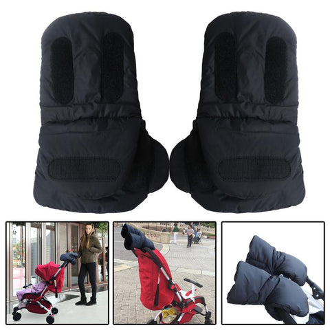 New Mummy Stroller Gloves Pushchair Hand Muff Pram Accessory Baby Buggy Clutch on A Stroller Cart Muff Warm Winter Fleece Glove